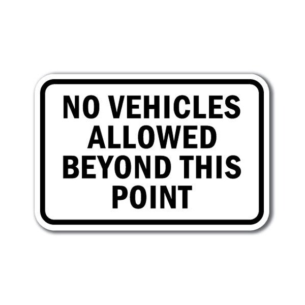 Signmission Safety Sign, 12 in Height, Aluminum, 18 in Length, Private Prop - No Vehic A-1218 Private Prop - No Vehic - main